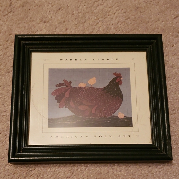 Warren Kimble Animal Folk Art Framed Prints - Set of 4 - Picture 3 of 7